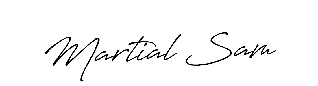 Make a beautiful signature design for name Martial Sam. With this signature (Antro_Vectra_Bolder) style, you can create a handwritten signature for free. Martial Sam signature style 7 images and pictures png