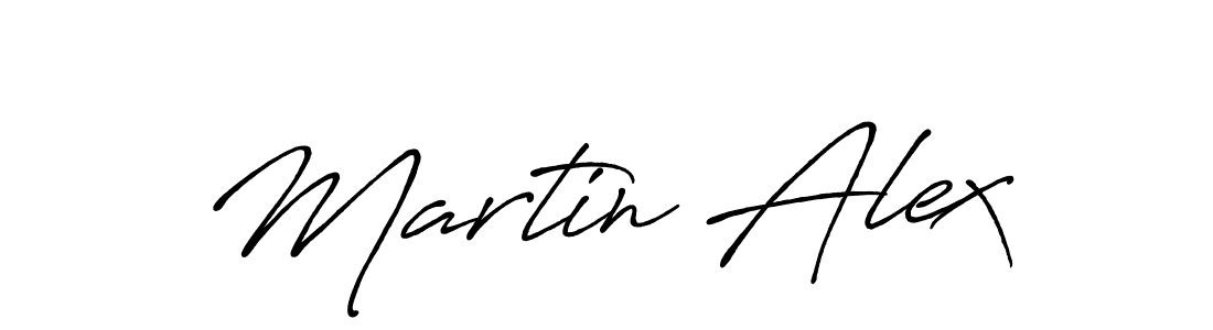 Martin Alex stylish signature style. Best Handwritten Sign (Antro_Vectra_Bolder) for my name. Handwritten Signature Collection Ideas for my name Martin Alex. Martin Alex signature style 7 images and pictures png