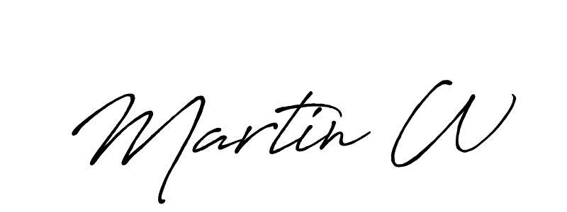 Create a beautiful signature design for name Martin W. With this signature (Antro_Vectra_Bolder) fonts, you can make a handwritten signature for free. Martin W signature style 7 images and pictures png