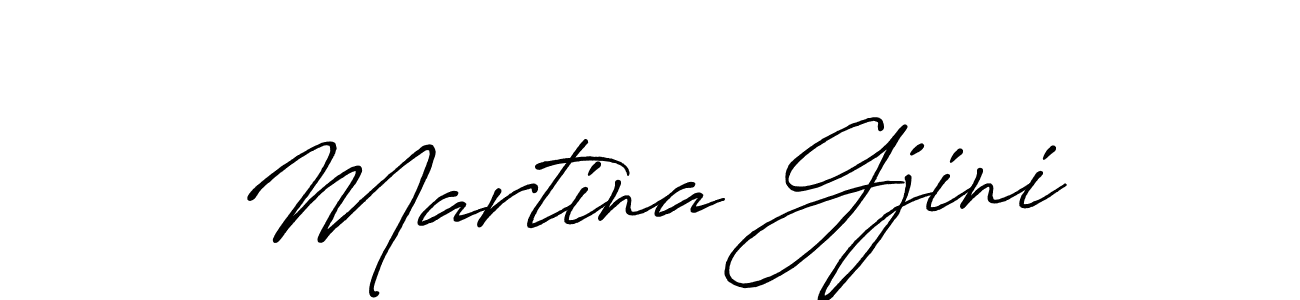 Martina Gjini stylish signature style. Best Handwritten Sign (Antro_Vectra_Bolder) for my name. Handwritten Signature Collection Ideas for my name Martina Gjini. Martina Gjini signature style 7 images and pictures png