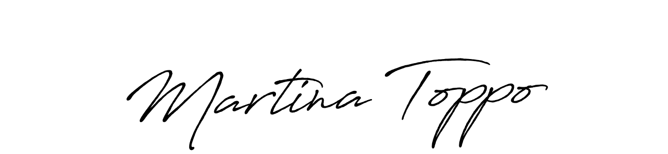 Antro_Vectra_Bolder is a professional signature style that is perfect for those who want to add a touch of class to their signature. It is also a great choice for those who want to make their signature more unique. Get Martina Toppo name to fancy signature for free. Martina Toppo signature style 7 images and pictures png