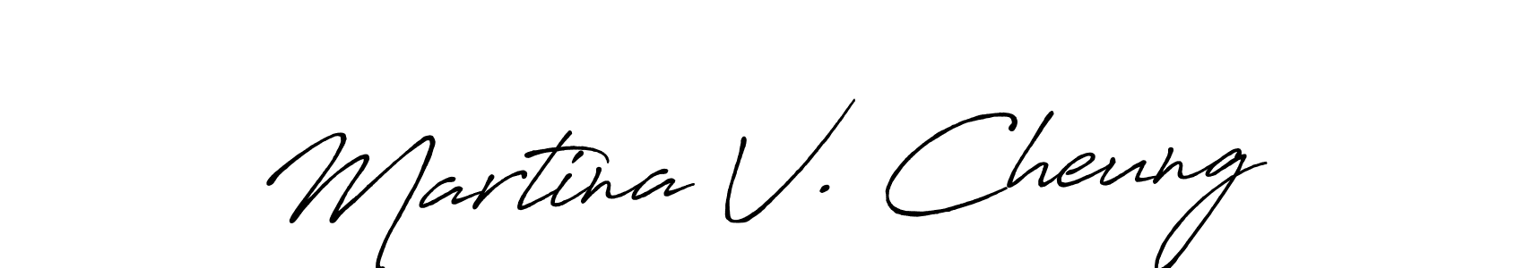 Also we have Martina V. Cheung name is the best signature style. Create professional handwritten signature collection using Antro_Vectra_Bolder autograph style. Martina V. Cheung signature style 7 images and pictures png