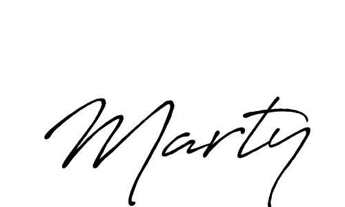 Design your own signature with our free online signature maker. With this signature software, you can create a handwritten (Antro_Vectra_Bolder) signature for name Marty. Marty signature style 7 images and pictures png