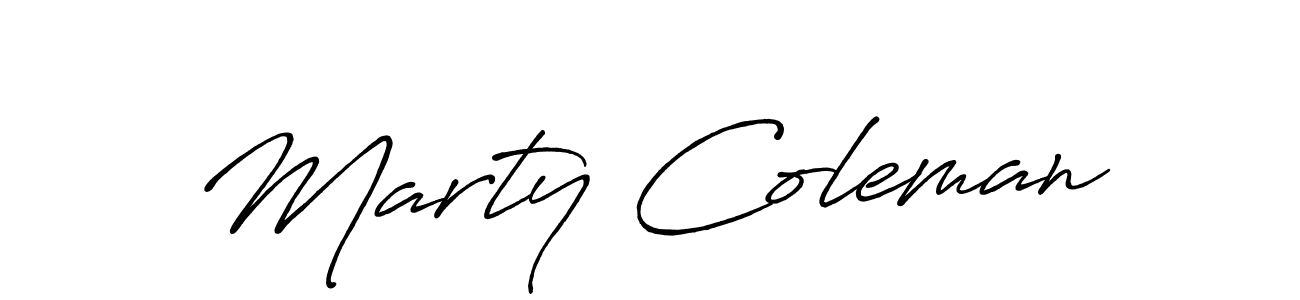 Antro_Vectra_Bolder is a professional signature style that is perfect for those who want to add a touch of class to their signature. It is also a great choice for those who want to make their signature more unique. Get Marty Coleman name to fancy signature for free. Marty Coleman signature style 7 images and pictures png