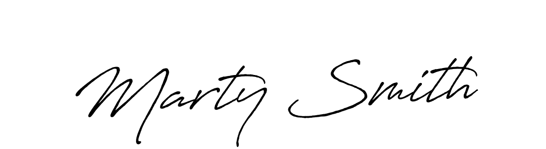 Make a beautiful signature design for name Marty Smith. With this signature (Antro_Vectra_Bolder) style, you can create a handwritten signature for free. Marty Smith signature style 7 images and pictures png