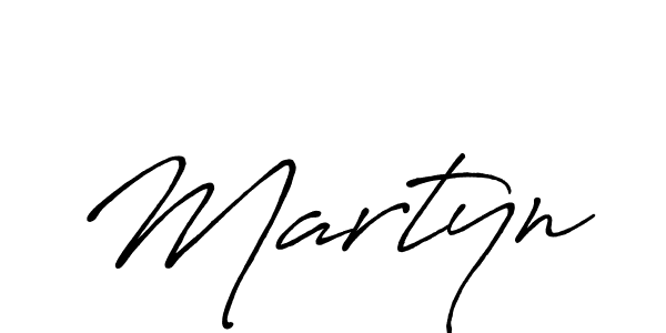 Use a signature maker to create a handwritten signature online. With this signature software, you can design (Antro_Vectra_Bolder) your own signature for name Martyn. Martyn signature style 7 images and pictures png