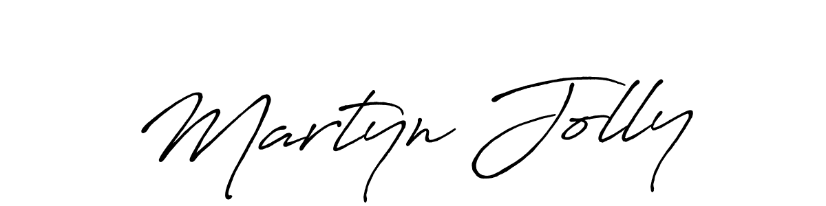 Create a beautiful signature design for name Martyn Jolly. With this signature (Antro_Vectra_Bolder) fonts, you can make a handwritten signature for free. Martyn Jolly signature style 7 images and pictures png