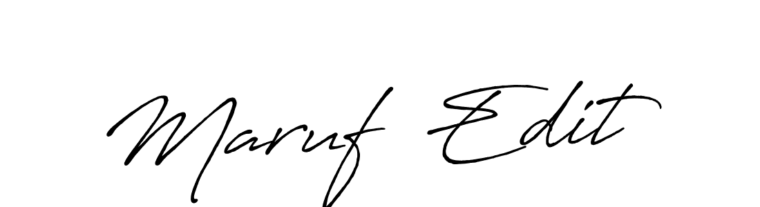 Also we have Maruf  Edit name is the best signature style. Create professional handwritten signature collection using Antro_Vectra_Bolder autograph style. Maruf  Edit signature style 7 images and pictures png