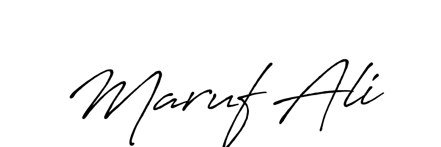 How to make Maruf Ali signature? Antro_Vectra_Bolder is a professional autograph style. Create handwritten signature for Maruf Ali name. Maruf Ali signature style 7 images and pictures png