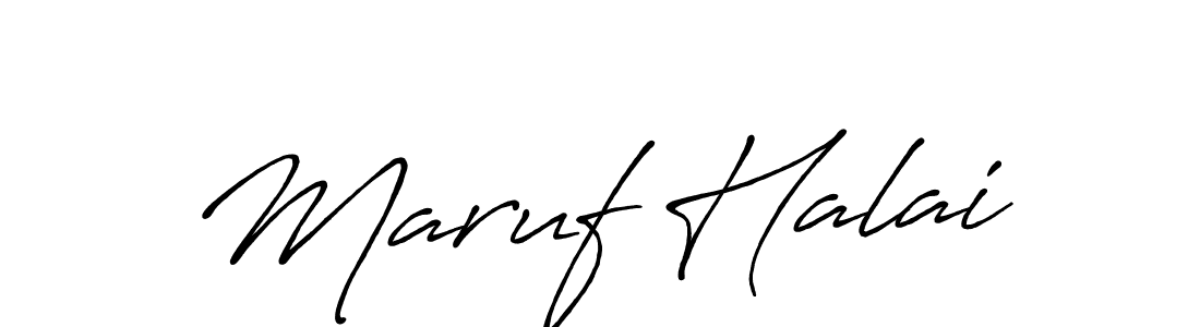 Also we have Maruf Halai name is the best signature style. Create professional handwritten signature collection using Antro_Vectra_Bolder autograph style. Maruf Halai signature style 7 images and pictures png