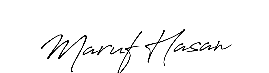 How to make Maruf Hasan signature? Antro_Vectra_Bolder is a professional autograph style. Create handwritten signature for Maruf Hasan name. Maruf Hasan signature style 7 images and pictures png