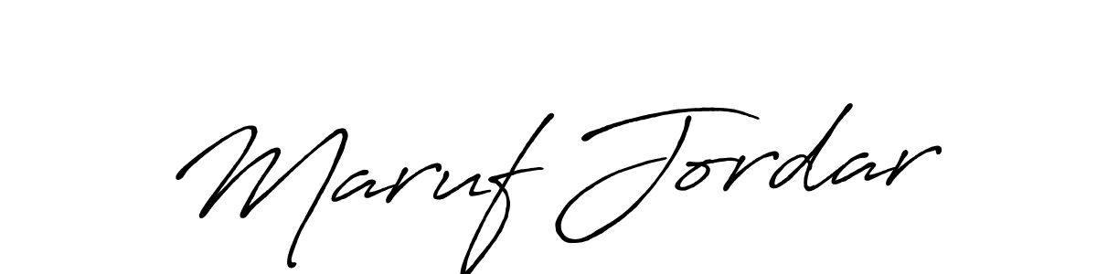Design your own signature with our free online signature maker. With this signature software, you can create a handwritten (Antro_Vectra_Bolder) signature for name Maruf Jordar. Maruf Jordar signature style 7 images and pictures png