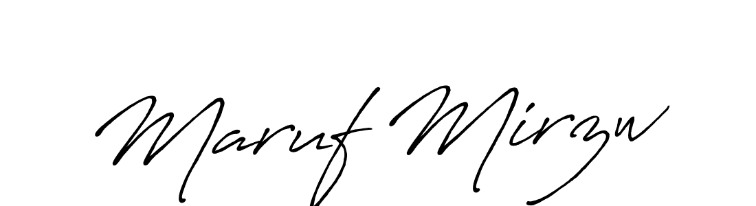 Make a beautiful signature design for name Maruf Mirzw. Use this online signature maker to create a handwritten signature for free. Maruf Mirzw signature style 7 images and pictures png