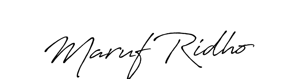 Make a short Maruf Ridho signature style. Manage your documents anywhere anytime using Antro_Vectra_Bolder. Create and add eSignatures, submit forms, share and send files easily. Maruf Ridho signature style 7 images and pictures png