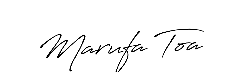 It looks lik you need a new signature style for name Marufa Toa. Design unique handwritten (Antro_Vectra_Bolder) signature with our free signature maker in just a few clicks. Marufa Toa signature style 7 images and pictures png
