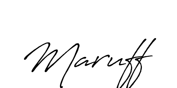 Use a signature maker to create a handwritten signature online. With this signature software, you can design (Antro_Vectra_Bolder) your own signature for name Maruff. Maruff signature style 7 images and pictures png