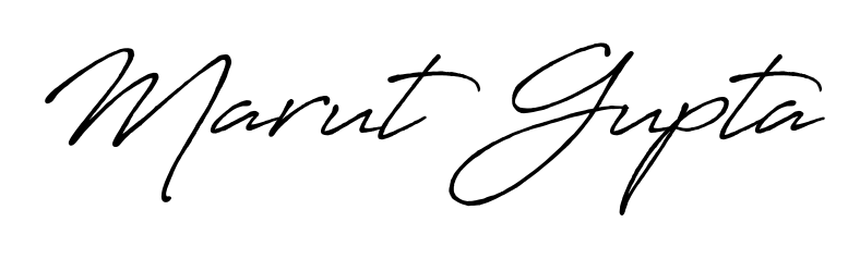 Get inspired by this graceful Antro_Vectra_Bolder signature style for name Marut Gupta. Smooth loops and balanced proportions for everyday use. Marut Gupta signature style 7 images and pictures png