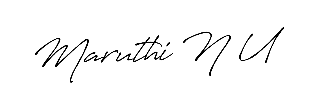 Also we have Maruthi N U name is the best signature style. Create professional handwritten signature collection using Antro_Vectra_Bolder autograph style. Maruthi N U signature style 7 images and pictures png