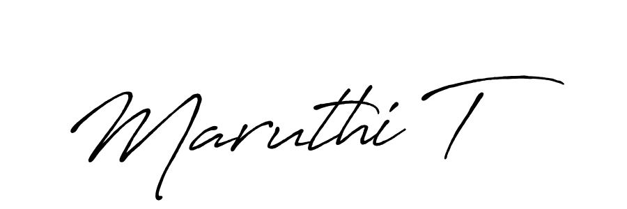 Use a signature maker to create a handwritten signature online. With this signature software, you can design (Antro_Vectra_Bolder) your own signature for name Maruthi T. Maruthi T signature style 7 images and pictures png