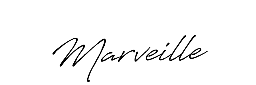 Marveille stylish signature style. Best Handwritten Sign (Antro_Vectra_Bolder) for my name. Handwritten Signature Collection Ideas for my name Marveille. Marveille signature style 7 images and pictures png