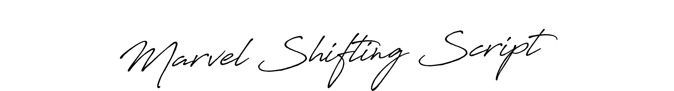 Make a beautiful signature design for name Marvel Shifting Script. With this signature (Antro_Vectra_Bolder) style, you can create a handwritten signature for free. Marvel Shifting Script signature style 7 images and pictures png
