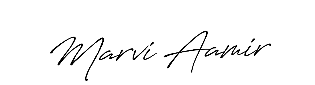 Also we have Marvi Aamir name is the best signature style. Create professional handwritten signature collection using Antro_Vectra_Bolder autograph style. Marvi Aamir signature style 7 images and pictures png