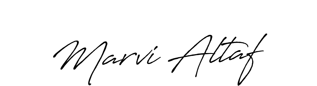 Also You can easily find your signature by using the search form. We will create Marvi Altaf name handwritten signature images for you free of cost using Antro_Vectra_Bolder sign style. Marvi Altaf signature style 7 images and pictures png