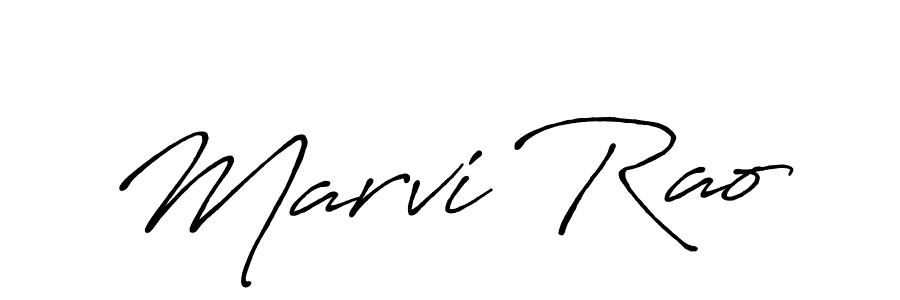 Marvi Rao stylish signature style. Best Handwritten Sign (Antro_Vectra_Bolder) for my name. Handwritten Signature Collection Ideas for my name Marvi Rao. Marvi Rao signature style 7 images and pictures png