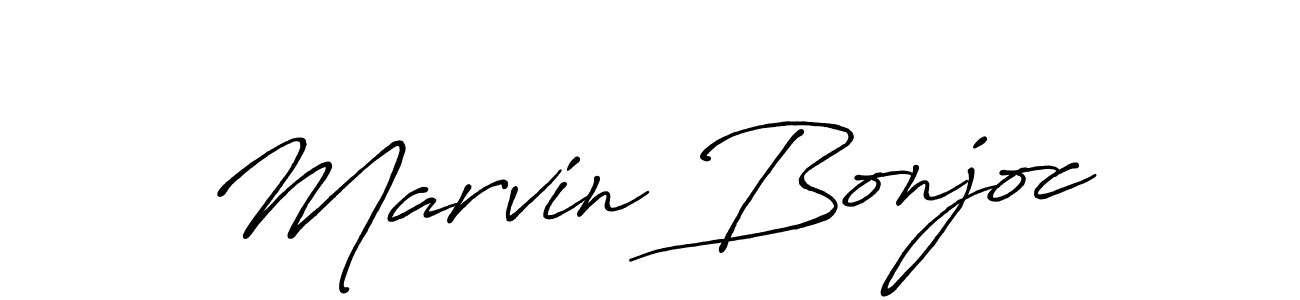 How to make Marvin Bonjoc name signature. Use Antro_Vectra_Bolder style for creating short signs online. This is the latest handwritten sign. Marvin Bonjoc signature style 7 images and pictures png