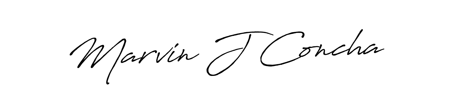 How to make Marvin J Concha signature? Antro_Vectra_Bolder is a professional autograph style. Create handwritten signature for Marvin J Concha name. Marvin J Concha signature style 7 images and pictures png