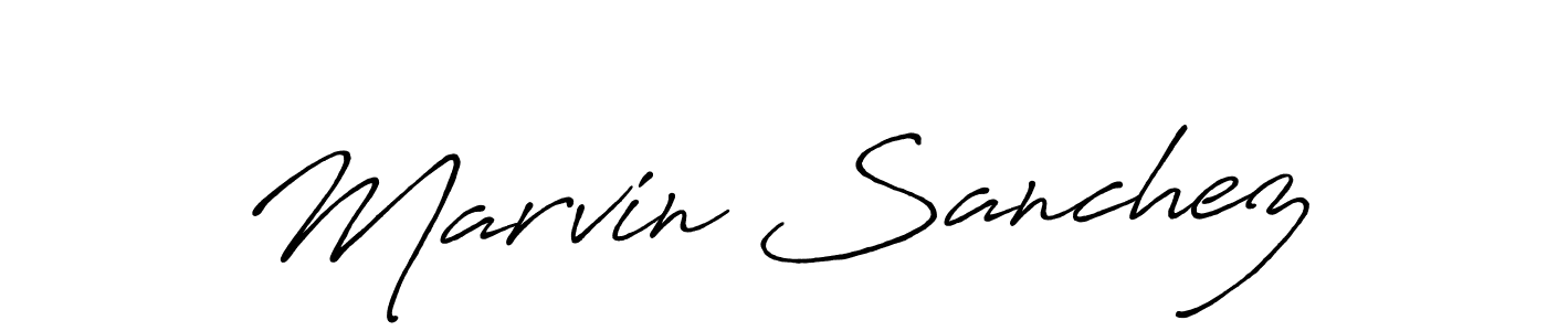 You should practise on your own different ways (Antro_Vectra_Bolder) to write your name (Marvin Sanchez) in signature. don't let someone else do it for you. Marvin Sanchez signature style 7 images and pictures png
