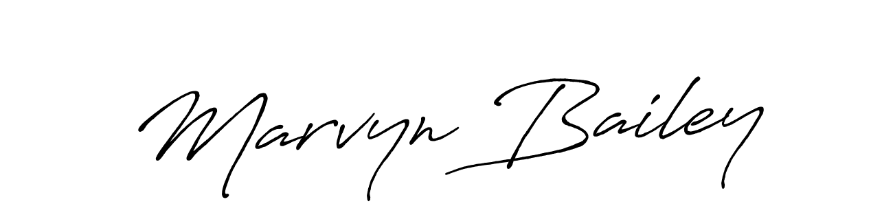 How to make Marvyn Bailey name signature. Use Antro_Vectra_Bolder style for creating short signs online. This is the latest handwritten sign. Marvyn Bailey signature style 7 images and pictures png