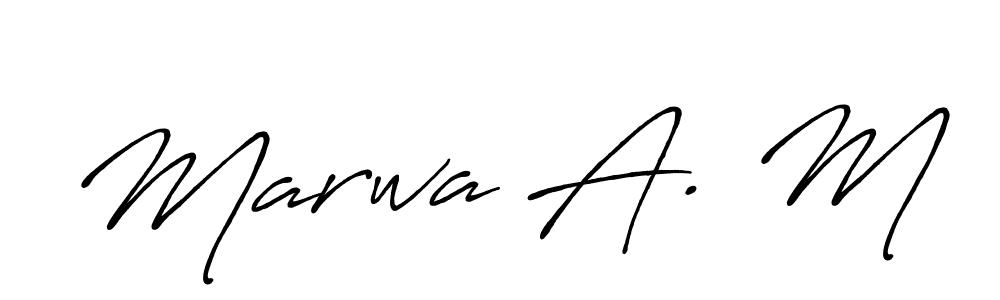 See photos of Marwa A. M official signature by Spectra . Check more albums & portfolios. Read reviews & check more about Antro_Vectra_Bolder font. Marwa A. M signature style 7 images and pictures png