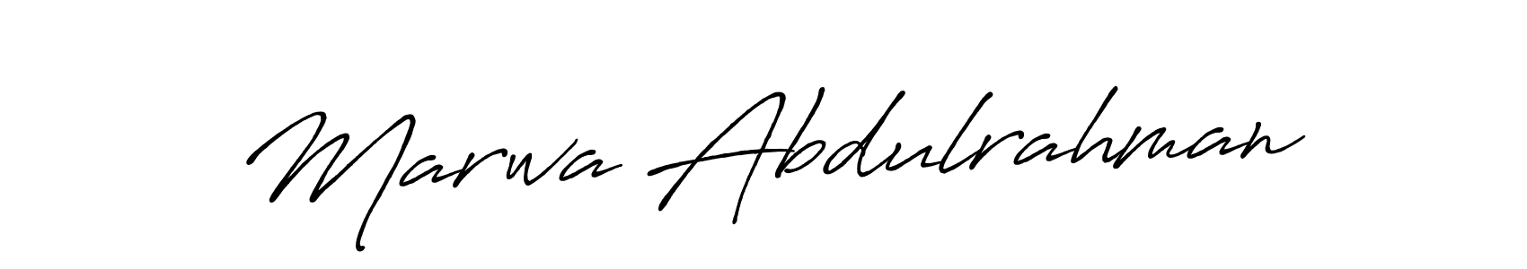 Also we have Marwa Abdulrahman name is the best signature style. Create professional handwritten signature collection using Antro_Vectra_Bolder autograph style. Marwa Abdulrahman signature style 7 images and pictures png