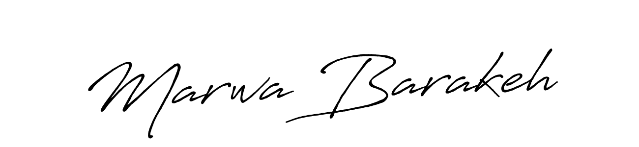 How to make Marwa Barakeh signature? Antro_Vectra_Bolder is a professional autograph style. Create handwritten signature for Marwa Barakeh name. Marwa Barakeh signature style 7 images and pictures png