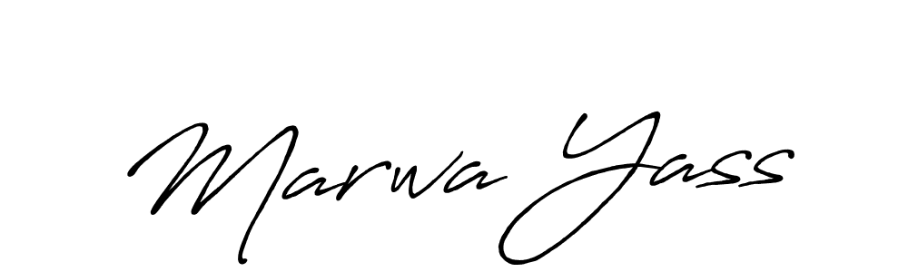 How to make Marwa Yass signature? Antro_Vectra_Bolder is a professional autograph style. Create handwritten signature for Marwa Yass name. Marwa Yass signature style 7 images and pictures png