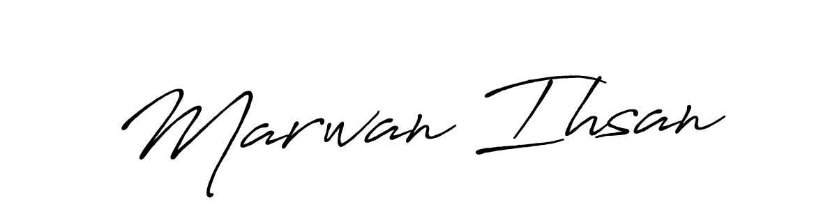 Make a short Marwan Ihsan signature style. Manage your documents anywhere anytime using Antro_Vectra_Bolder. Create and add eSignatures, submit forms, share and send files easily. Marwan Ihsan signature style 7 images and pictures png