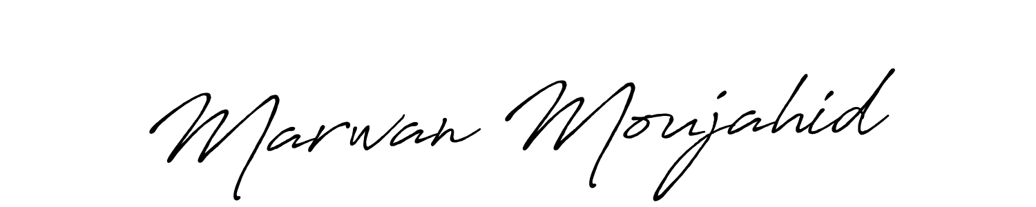 Make a beautiful signature design for name Marwan Moujahid. With this signature (Antro_Vectra_Bolder) style, you can create a handwritten signature for free. Marwan Moujahid signature style 7 images and pictures png