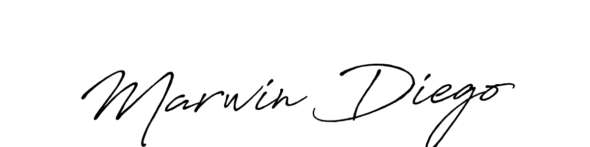 Make a beautiful signature design for name Marwin Diego. Use this online signature maker to create a handwritten signature for free. Marwin Diego signature style 7 images and pictures png