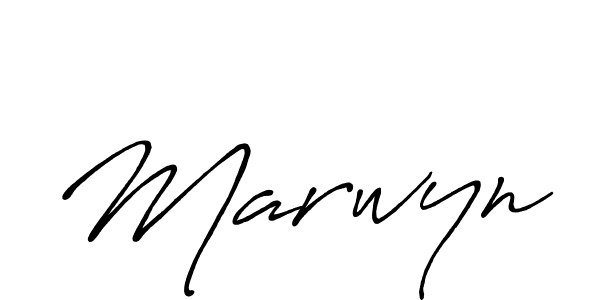 Design your own signature with our free online signature maker. With this signature software, you can create a handwritten (Antro_Vectra_Bolder) signature for name Marwyn. Marwyn signature style 7 images and pictures png