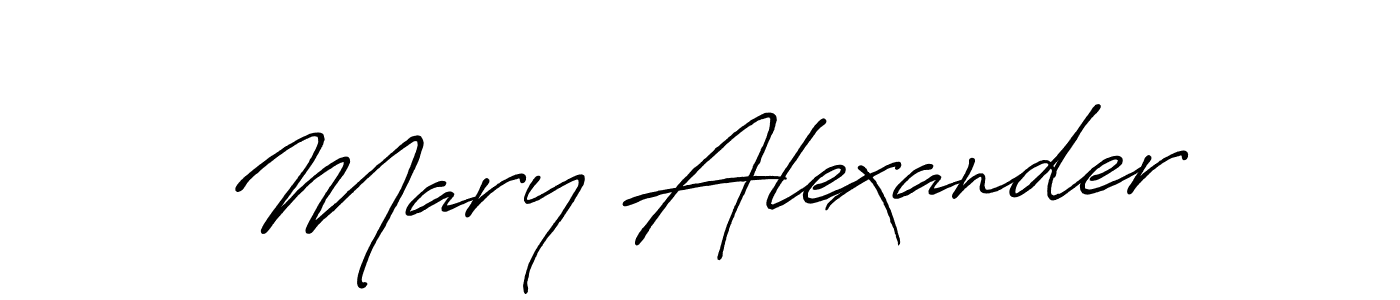 Design your own signature with our free online signature maker. With this signature software, you can create a handwritten (Antro_Vectra_Bolder) signature for name Mary Alexander. Mary Alexander signature style 7 images and pictures png