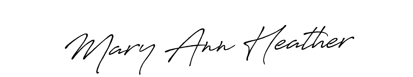 How to make Mary Ann Heather name signature. Use Antro_Vectra_Bolder style for creating short signs online. This is the latest handwritten sign. Mary Ann Heather signature style 7 images and pictures png