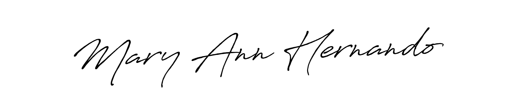 Make a beautiful signature design for name Mary Ann Hernando. With this signature (Antro_Vectra_Bolder) style, you can create a handwritten signature for free. Mary Ann Hernando signature style 7 images and pictures png