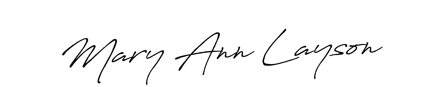 Make a beautiful signature design for name Mary Ann Layson. With this signature (Antro_Vectra_Bolder) style, you can create a handwritten signature for free. Mary Ann Layson signature style 7 images and pictures png