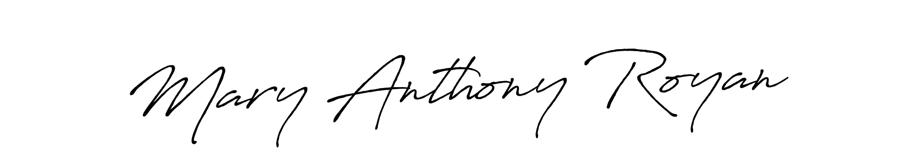 Create a beautiful signature design for name Mary Anthony Royan. With this signature (Antro_Vectra_Bolder) fonts, you can make a handwritten signature for free. Mary Anthony Royan signature style 7 images and pictures png