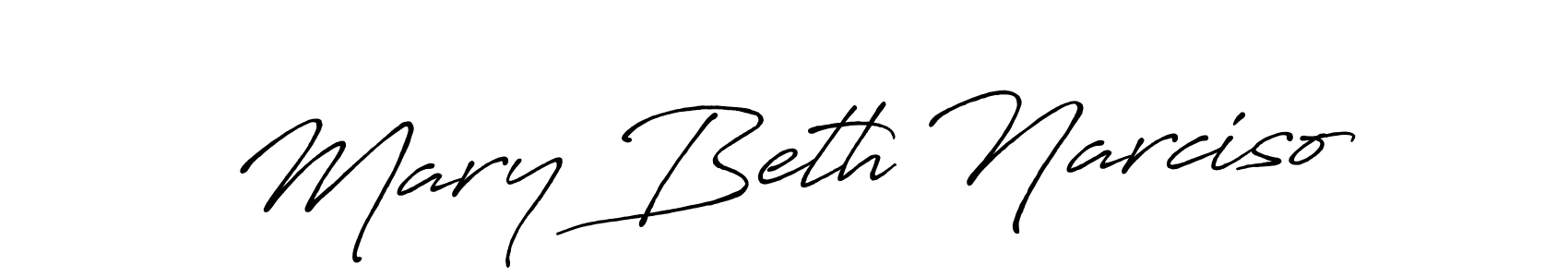 Antro_Vectra_Bolder is a professional signature style that is perfect for those who want to add a touch of class to their signature. It is also a great choice for those who want to make their signature more unique. Get Mary Beth Narciso name to fancy signature for free. Mary Beth Narciso signature style 7 images and pictures png