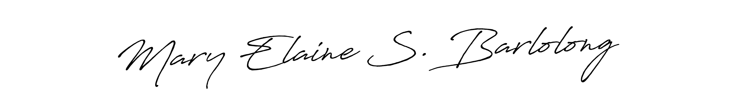 It looks lik you need a new signature style for name Mary Elaine S. Barlolong. Design unique handwritten (Antro_Vectra_Bolder) signature with our free signature maker in just a few clicks. Mary Elaine S. Barlolong signature style 7 images and pictures png