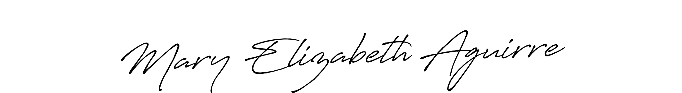 Create a beautiful signature design for name Mary Elizabeth Aguirre. With this signature (Antro_Vectra_Bolder) fonts, you can make a handwritten signature for free. Mary Elizabeth Aguirre signature style 7 images and pictures png