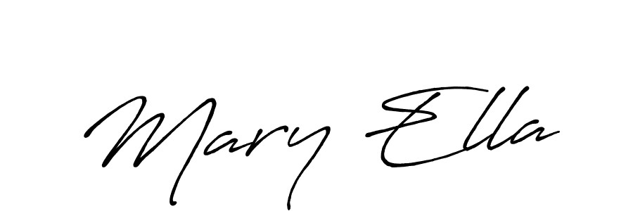 Mary Ella stylish signature style. Best Handwritten Sign (Antro_Vectra_Bolder) for my name. Handwritten Signature Collection Ideas for my name Mary Ella. Mary Ella signature style 7 images and pictures png