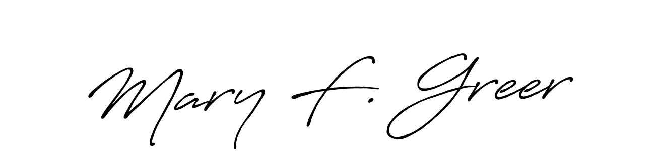 The best way (Antro_Vectra_Bolder) to make a short signature is to pick only two or three words in your name. The name Mary F. Greer include a total of six letters. For converting this name. Mary F. Greer signature style 7 images and pictures png